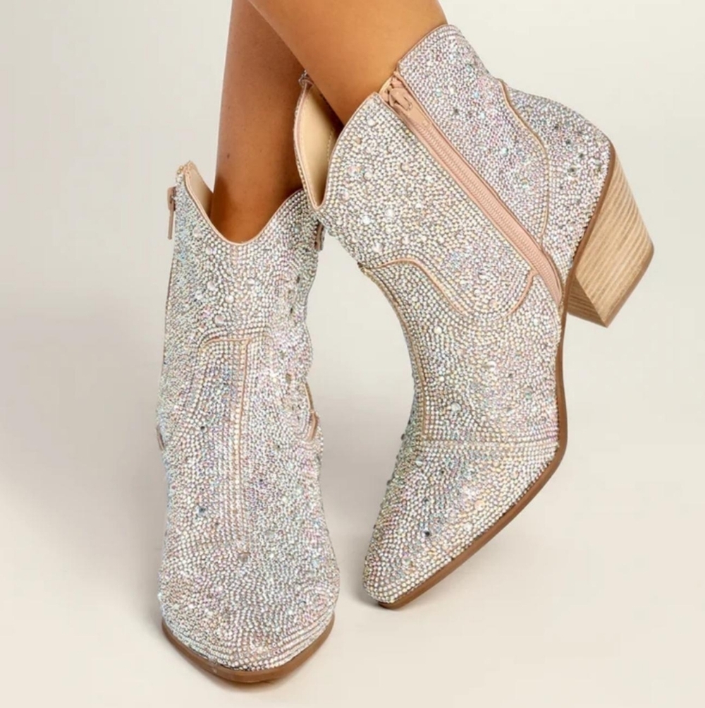 MATISSE SHAYNE COWBOY RHONESTONE ANKLE BOOTSWOMEN